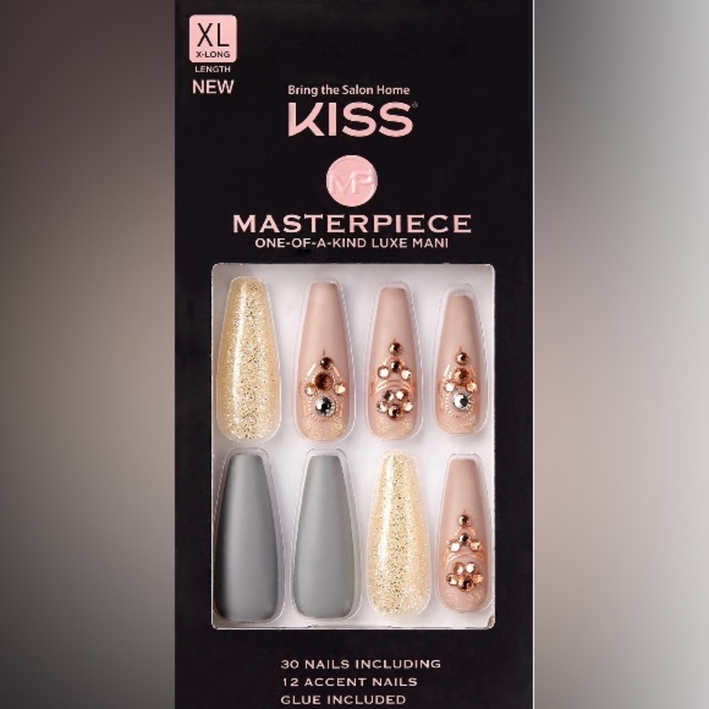 🎉HP🎉KISS Masterpiece Autumn’s “Extravagance” 3D Jeweled Glam Nail Kit - Picture 5 of 6